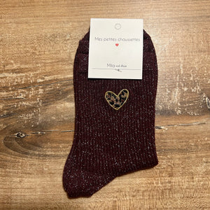 Chaussettes Cataleya bordeaux