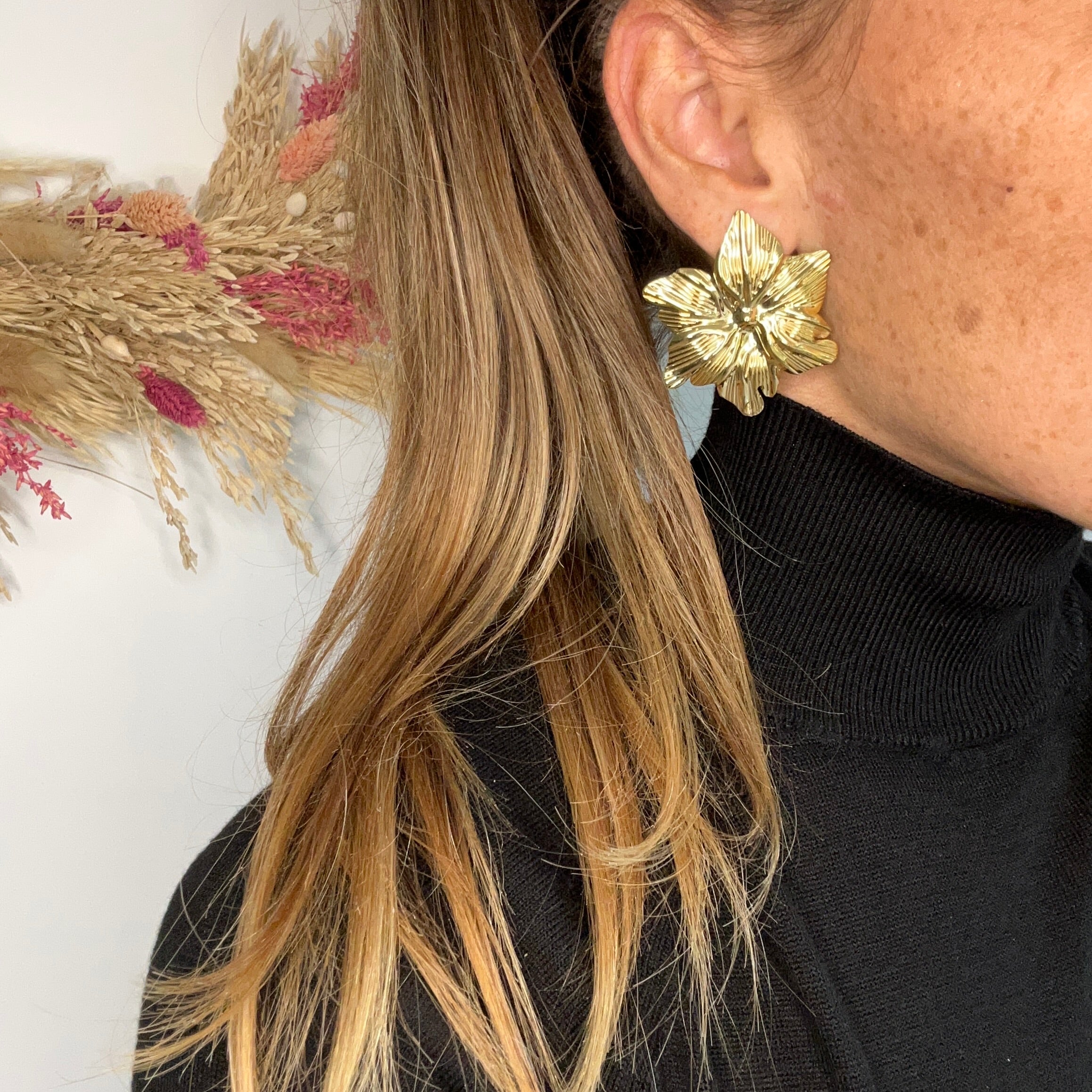 Boucles d'oreilles Dina doré